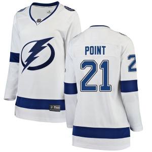 Women's Brayden Point Tampa Bay Lightning Breakaway Away Jersey - White