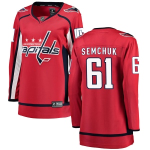 Women's Brendan Semchuk Washington Capitals Breakaway Home Jersey - Red