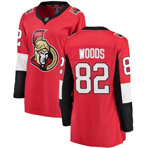 Women's Brendan Woods Ottawa Senators Breakaway Home Jersey - Red