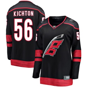 Women's Brenden Kichton Carolina Hurricanes Breakaway Alternate Jersey - Black