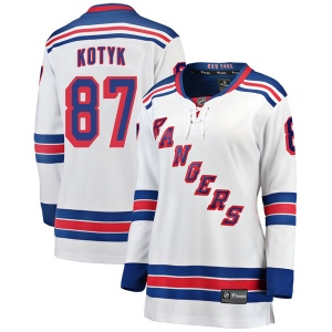 Women's Brenden Kotyk New York Rangers Breakaway Away Jersey - White