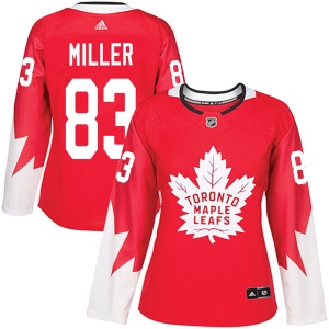 Women's Brenden Miller Toronto Maple Leafs Authentic Alternate Jersey - Red