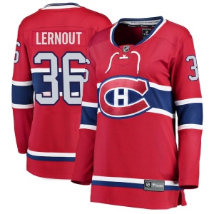 Women's Brett Lernout Montreal Canadiens Breakaway Home Jersey - Red