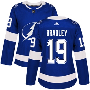 Women's Brian Bradley Tampa Bay Lightning Authentic Home Jersey - Blue