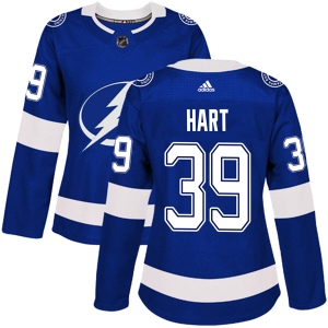 Women's Brian Hart Tampa Bay Lightning Authentic Home Jersey - Blue