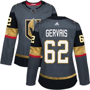 Women's Bryce Gervais Vegas Golden Knights Authentic Gray Home Jersey - Gold