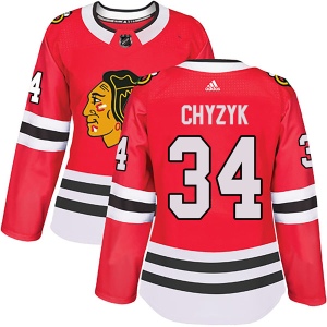 Women's Bryn Chyzyk Chicago Blackhawks Authentic Home Jersey - Red