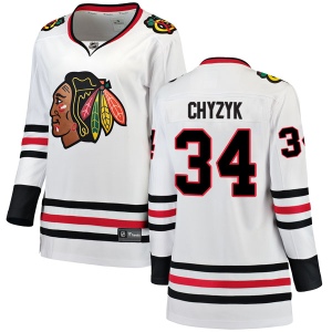 Women's Bryn Chyzyk Chicago Blackhawks Breakaway Away Jersey - White