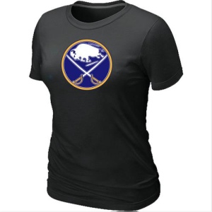 Women's Buffalo Sabres Big & Tall Logo T-Shirt - - Black