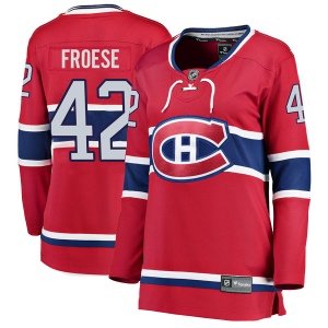 Women's Byron Froese Montreal Canadiens Breakaway Home Jersey - Red