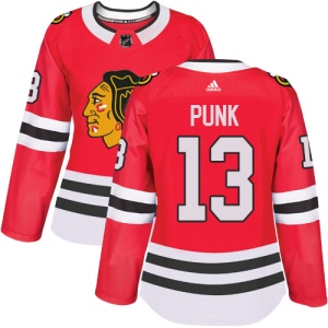 Women's CM Punk Chicago Blackhawks Authentic Home Jersey - Red