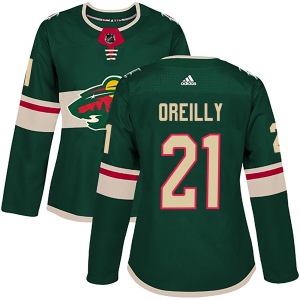 Women's Cal Oreilly Minnesota Wild Authentic Home Jersey - Green