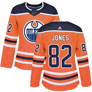 Women's Caleb Jones Edmonton Oilers Authentic r Home Jersey - Orange