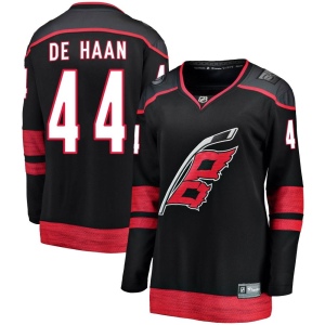 Women's Calvin de Haan Carolina Hurricanes Breakaway Alternate Jersey - Black