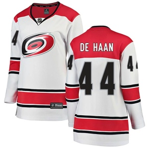 Women's Calvin de Haan Carolina Hurricanes Breakaway Away Jersey - White