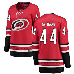 Women's Calvin de Haan Carolina Hurricanes Breakaway Home Jersey - Red