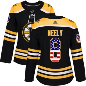 Women's Cam Neely Boston Bruins Authentic USA Flag Fashion Jersey - Black