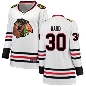 Women's Cam Ward Chicago Blackhawks Breakaway Away Jersey - White