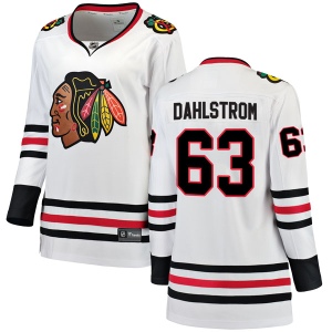 Women's Carl Dahlstrom Chicago Blackhawks Breakaway Away Jersey - White