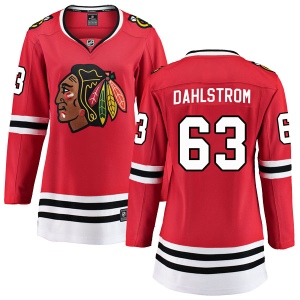 Women's Carl Dahlstrom Chicago Blackhawks Breakaway Home Jersey - Red