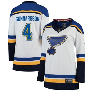 Women's Carl Gunnarsson St. Louis Blues Breakaway Away Jersey - White