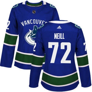 Women's Carl Neill Vancouver Canucks Authentic Home Jersey - Blue