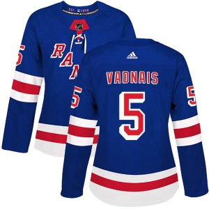 Women's Carol Vadnais New York Rangers Authentic Home Jersey - Royal Blue