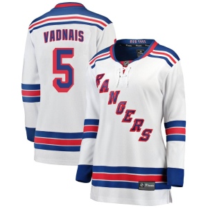 Women's Carol Vadnais New York Rangers Breakaway Away Jersey - White