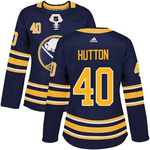 Women's Carter Hutton Buffalo Sabres Authentic Home Jersey - Navy