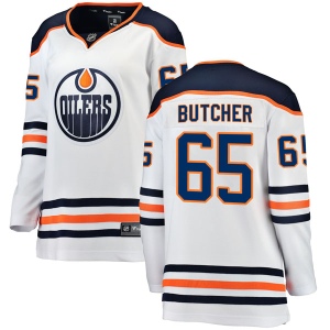 Women's Chad Butcher Edmonton Oilers Authentic Away Breakaway Jersey - White