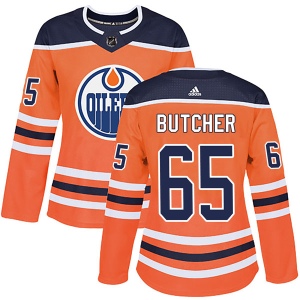 Women's Chad Butcher Edmonton Oilers Authentic r Home Jersey - Orange