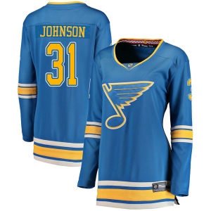 Women's Chad Johnson St. Louis Blues Breakaway Alternate Jersey - Blue