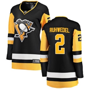 Women's Chad Ruhwedel Pittsburgh Penguins Breakaway Home Jersey - Black