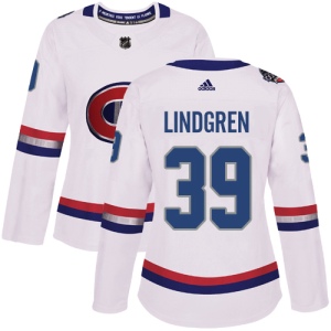 Women's Charlie Lindgren Montreal Canadiens Authentic 2017 100 Classic Jersey - White