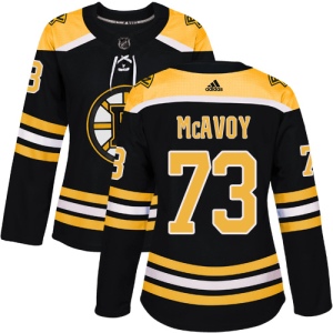 Women's Charlie McAvoy Boston Bruins Authentic Home Jersey - Black