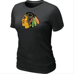 Women's Chicago Blackhawks Big & Tall Logo T-Shirt - - Black