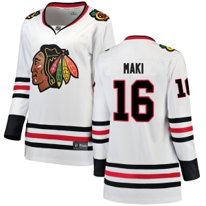 Women's Chico Maki Chicago Blackhawks Breakaway Away Jersey - White