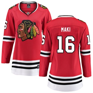 Women's Chico Maki Chicago Blackhawks Breakaway Home Jersey - Red