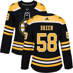 Women's Chris Breen Boston Bruins Authentic Home Jersey - Black