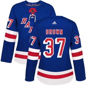 Women's Chris Brown New York Rangers Authentic Home Jersey - Royal Blue