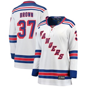 Women's Chris Brown New York Rangers Breakaway Away Jersey - White