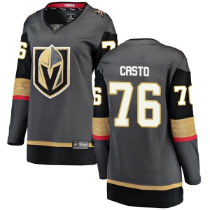 Women's Chris Casto Vegas Golden Knights Breakaway Black Home Jersey - Gold