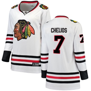 Women's Chris Chelios Chicago Blackhawks Breakaway Away Jersey - White