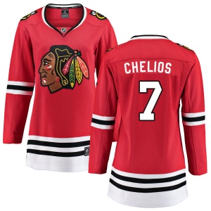 Women's Chris Chelios Chicago Blackhawks Home Breakaway Jersey - Red