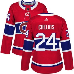 Women's Chris Chelios Montreal Canadiens Authentic Home Jersey - Red