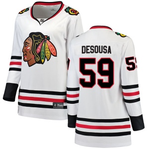 Women's Chris DeSousa Chicago Blackhawks Breakaway Away Jersey - White