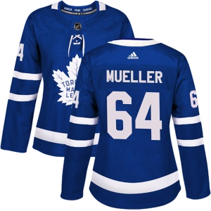 Women's Chris Mueller Toronto Maple Leafs Authentic Home Jersey - Blue