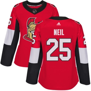 Women's Chris Neil Ottawa Senators Authentic Home Jersey - Red