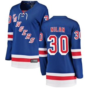 Women's Chris Nilan New York Rangers Breakaway Home Jersey - Blue