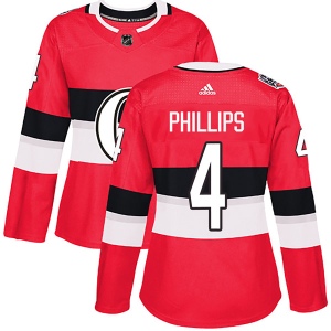 Women's Chris Phillips Ottawa Senators Authentic 2017 100 Classic Jersey - Red